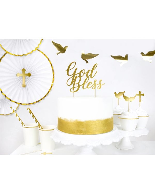 Cupcake toppers First Communion, 8.5-11 cm (1 pkt / 6 pc.)