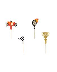 Cupcake toppers - Cars, 12 cm (1 pkt / 4 pc.)