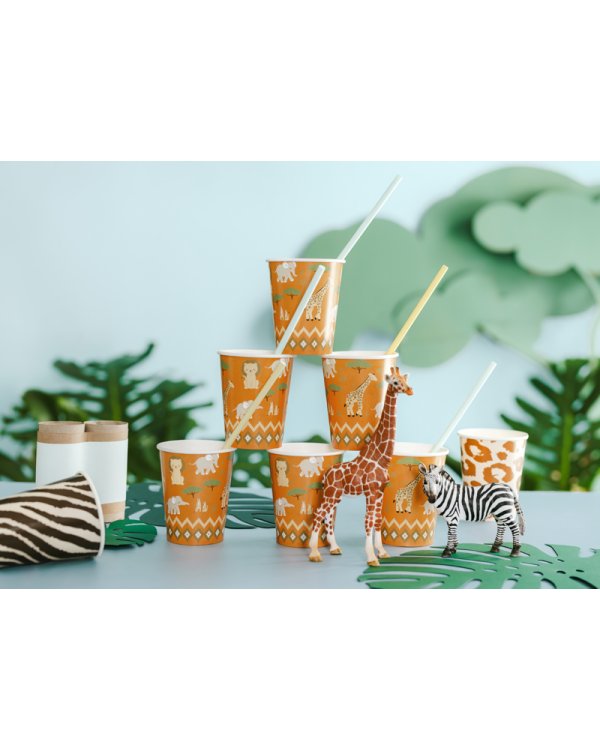 Cups Safari, 220 ml, mix (1 pkt / 6 pc.)