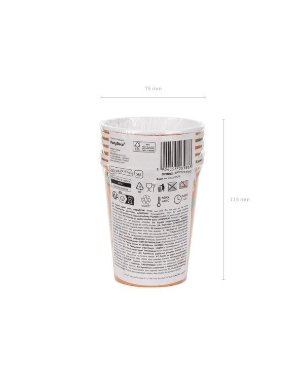 Cups Safari, 220 ml, mix (1 pkt / 6 pc.)