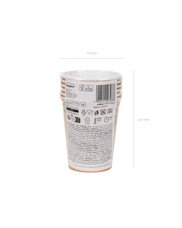 Cups Safari, 220 ml, mix (1 pkt / 6 pc.)