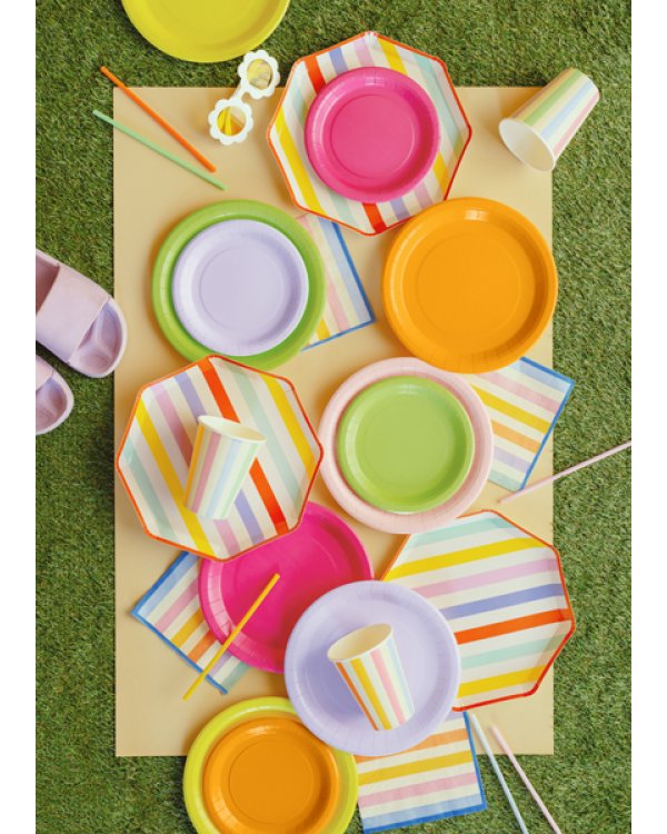 Cups Stripes, 400 ml, mix (1 pkt / 6 pc.)