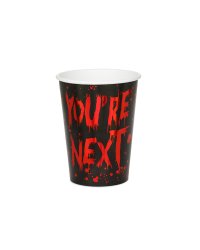 Cups You're next, 250 ml, black-red (1 pkt / 6 pc.)