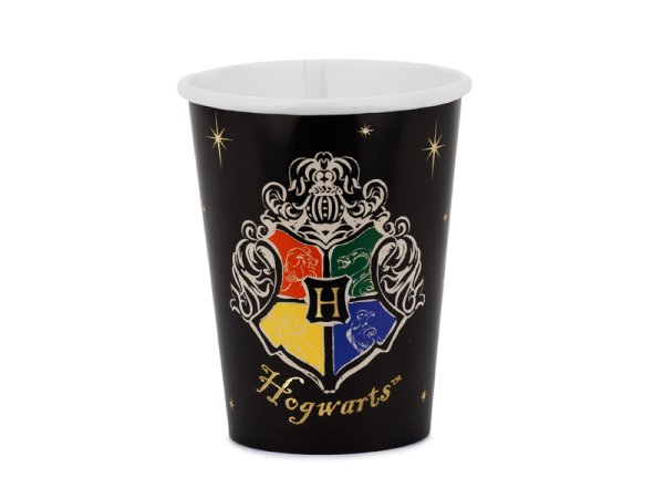 Обложка книги «Paper cups Harry Potter Hogwarts Crest, 250 ml, black (1 pkt / 6 pc.)»