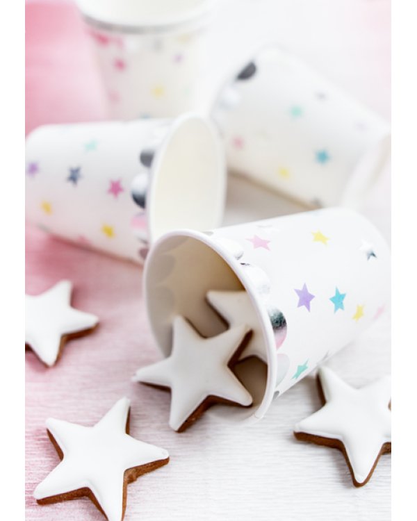 Cups Unicorn - Stars, 180 ml (1 pkt / 6 pc.)