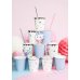 Cups Unicorn - Stars, 180 ml (1 pkt / 6 pc.)