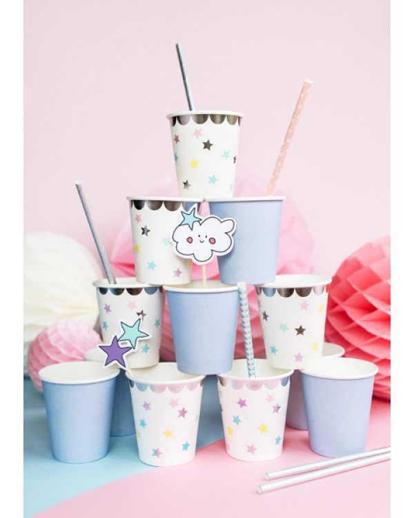 Cups Unicorn - Stars, 180 ml (1 pkt / 6 pc.)