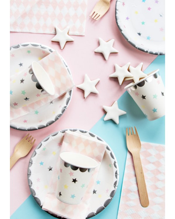 Cups Unicorn - Stars, 180 ml (1 pkt / 6 pc.)