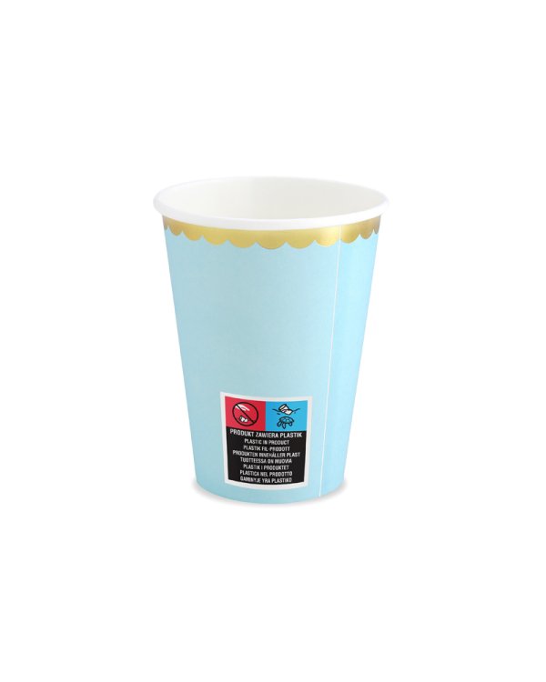 Cups, light blue, 220ml (1 pkt / 6 pc.)