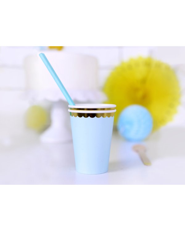 Cups, light blue, 220ml (1 pkt / 6 pc.)