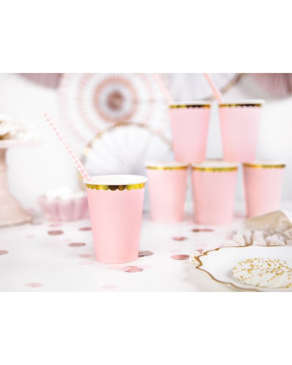 Cups, light pink, 220ml (1 pkt / 6 pc.)