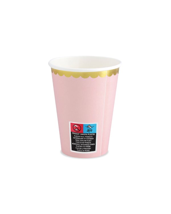 Cups, light pink, 220ml (1 pkt / 6 pc.)
