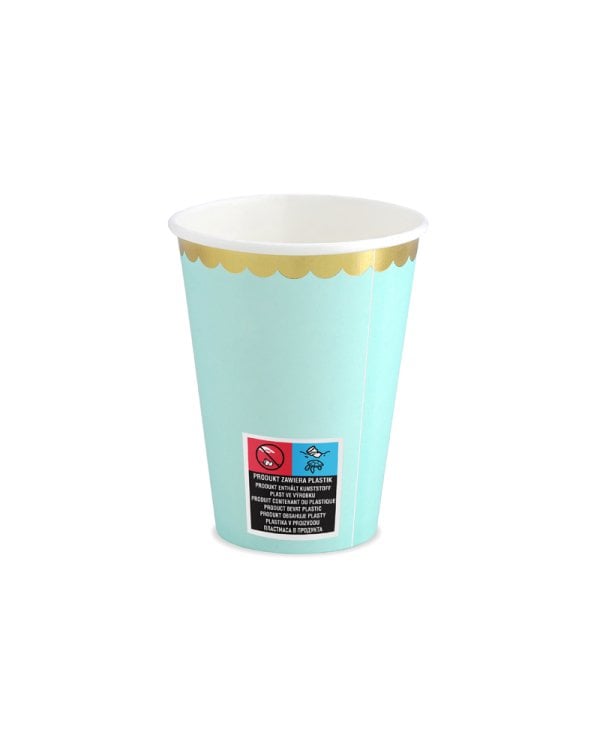 Cups, mint, 220ml (1 pkt / 6 pc.)