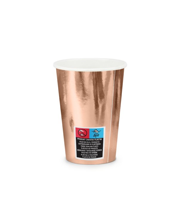 Cups She said yes!, rose gold, 220ml (1 pkt / 6 pc.)