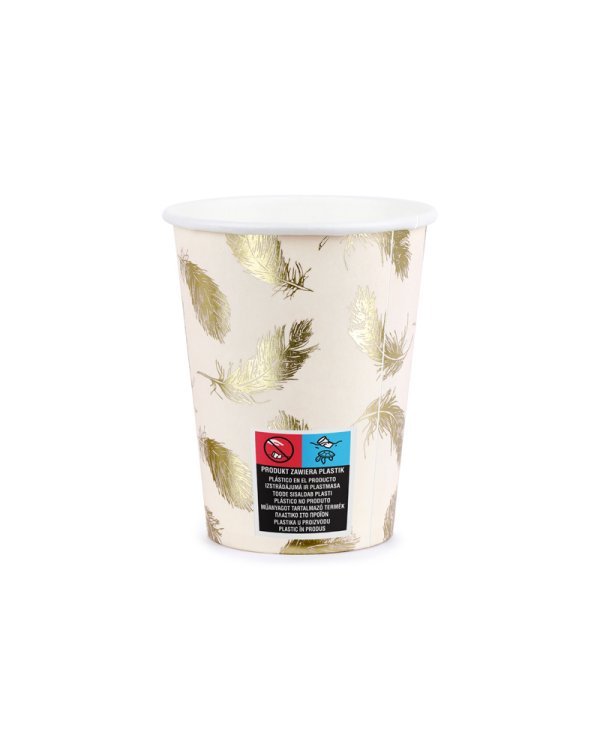 Paper cups Lovely Swan, 220ml (1 pkt / 6 pc.)