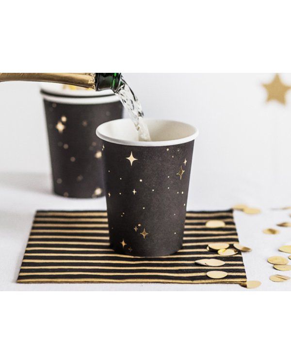 Cups, black, 260 ml (1 pkt / 6 pc.)