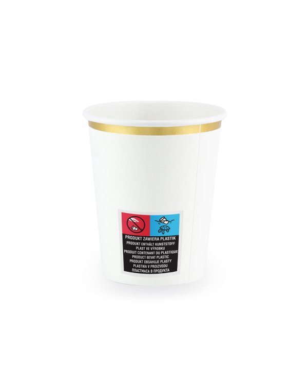 Cups, white, 260 ml (1 pkt / 6 pc.)