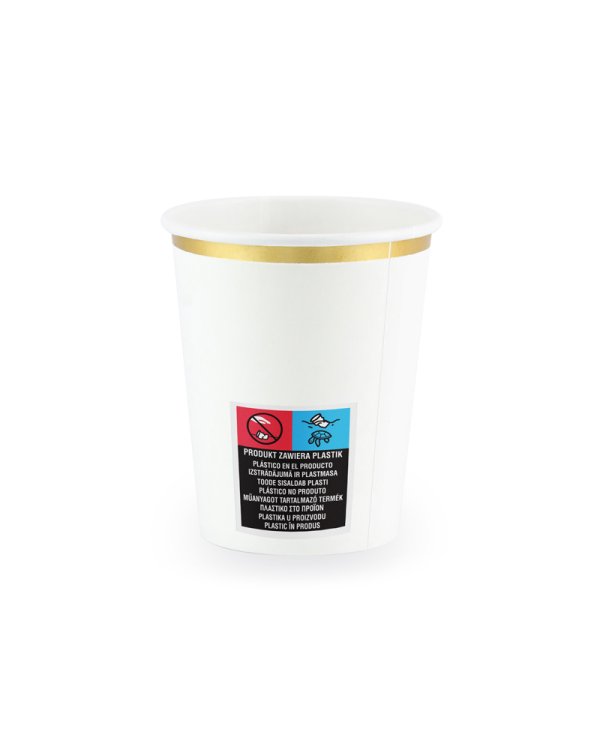 Cups, white, 260 ml (1 pkt / 6 pc.)
