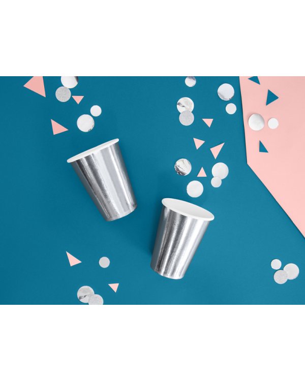 Cups, silver, 220ml (1 pkt / 6 pc.)