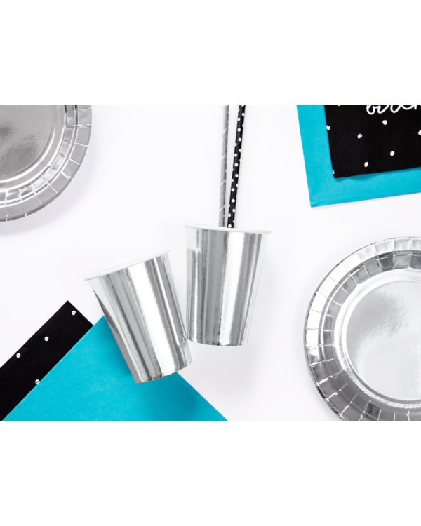 Cups, silver, 220ml (1 pkt / 6 pc.)