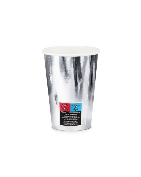 Cups, silver, 220ml (1 pkt / 6 pc.)