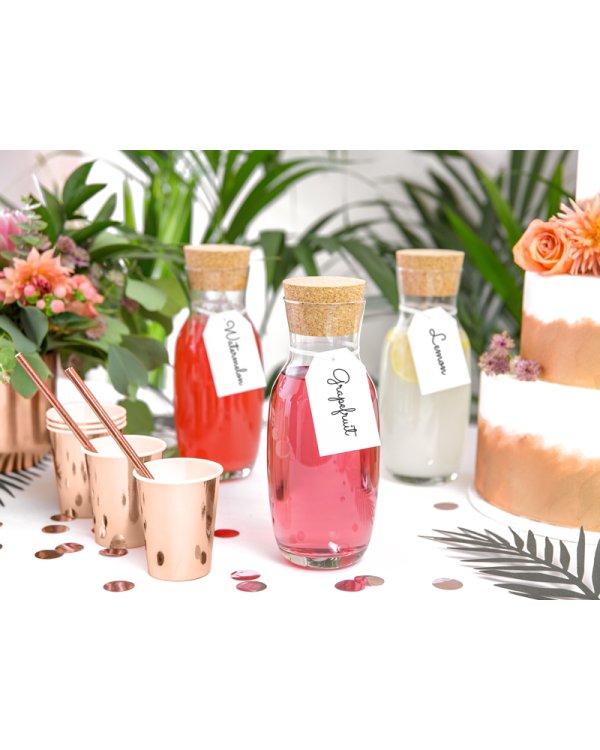 Paper cups, rose gold, 220ml (1 pkt / 6 pc.)