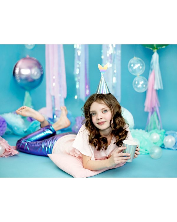 Paper cups Mermaid, iridescent, 220ml (1 pkt / 6 pc.)