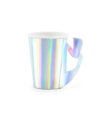 Paper cups Mermaid, iridescent, 220ml (1 pkt / 6 pc.)