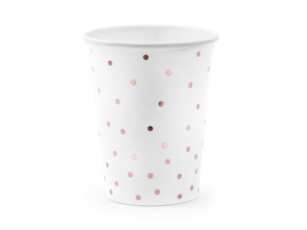 Cups Polka Dots, white, 260ml (1 pkt / 6 pc.) Cups Polka Dots, white, 260ml (1 pkt / 6 pc.)