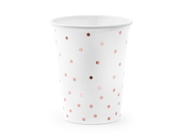 Cups Polka Dots, white, 260ml (1 pkt / 6 pc.) Cups Polka Dots, white, 260ml (1 pkt / 6 pc.)