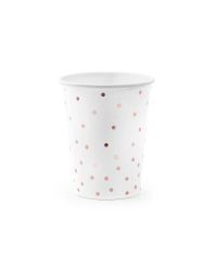 Cups Polka Dots, white, 260ml (1 pkt / 6 pc.)
