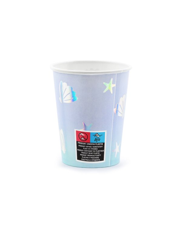 Paper cups Narwhal, mix, 220ml (1 pkt / 6 pc.)