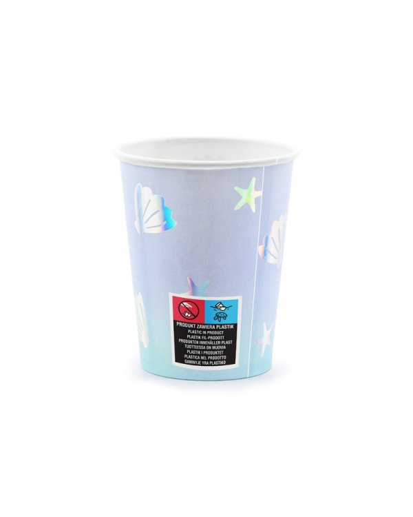 Paper cups Narwhal, mix, 220ml (1 pkt / 6 pc.)