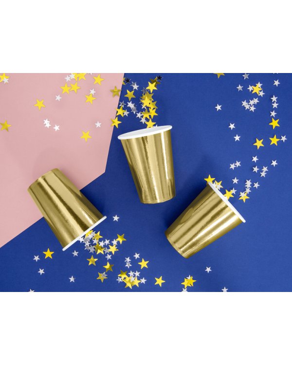 Cups, gold, 220ml (1 pkt / 6 pc.)