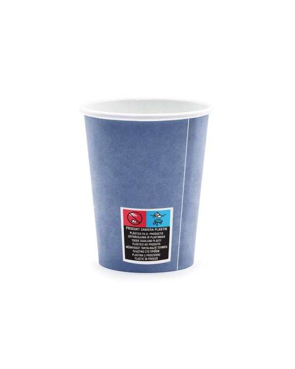 Cups Happy B'day!, granatowy, 220ml (1 pkt / 6 pc.)