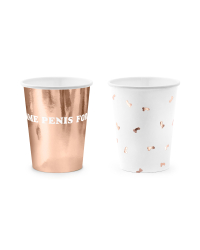 Paper cups Same penis forever, mix, 220ml (1 pkt / 6 pc.)