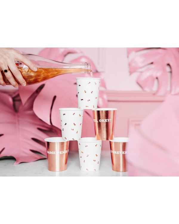 Paper cups Same penis forever, mix, 220ml (1 pkt / 6 pc.)
