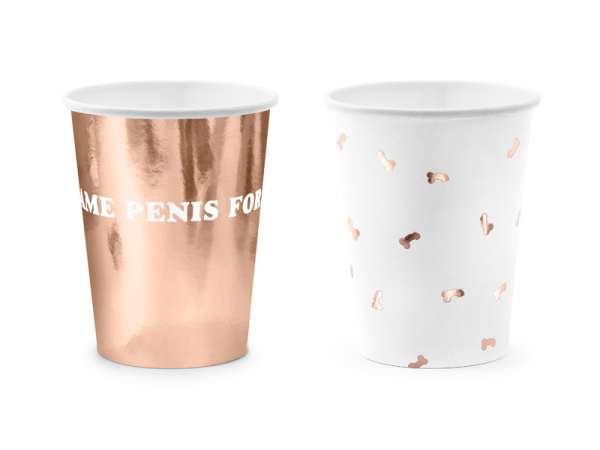 Paper cups Same penis forever, mix, 220ml (1 pkt / 6 pc.)
