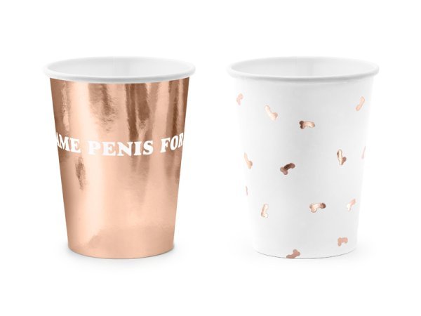 Paper cups Same penis forever, mix, 220ml (1 pkt / 6 pc.)