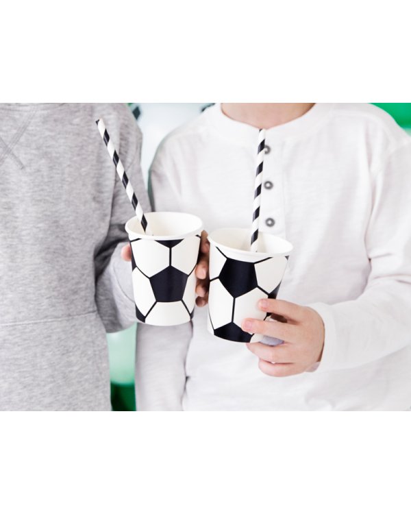 Paper cups Football, mix, 220ml (1 pkt / 6 pc.)