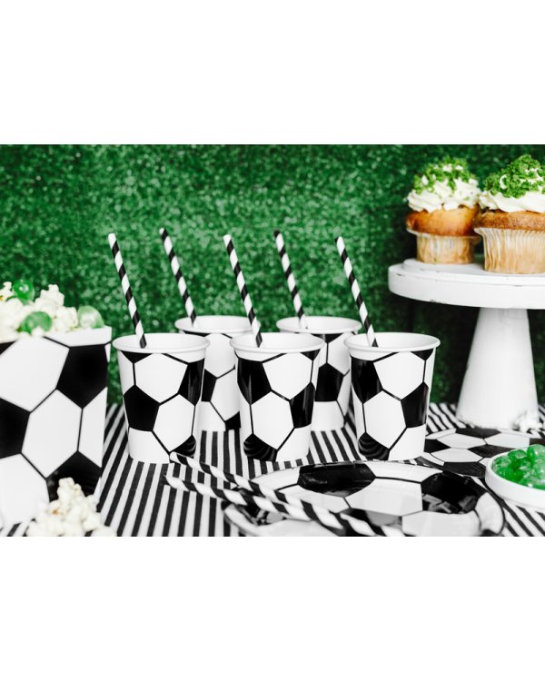 Paper cups Football, mix, 220ml (1 pkt / 6 pc.)