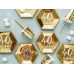 Paper cups 40th Birthday, gold, 220ml (1 pkt / 6 pc.)