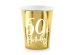 Paper cups 50th Birthday, gold, 220ml (1 pkt / 6 pc.)