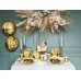 Paper cups 60th Birthday, gold, 220ml (1 pkt / 6 pc.)
