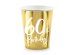 Paper cups 60th Birthday, gold, 220ml (1 pkt / 6 pc.)