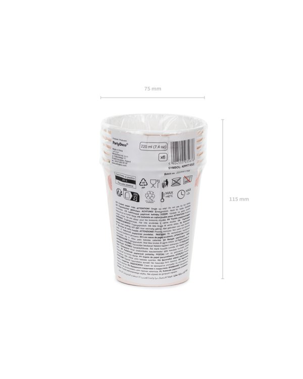 Cups Horse, 220 ml, mix (1 pkt / 6 pc.)