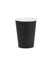Paper Cups, black, 250ml (1 pkt / 6 pc.)