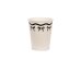 Paper cups with bows, cream-black, 220 ml (1 pkt / 6 pc.)