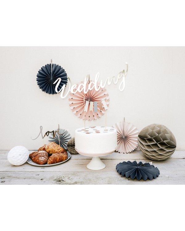 Cake topper Love, silver, 17cm