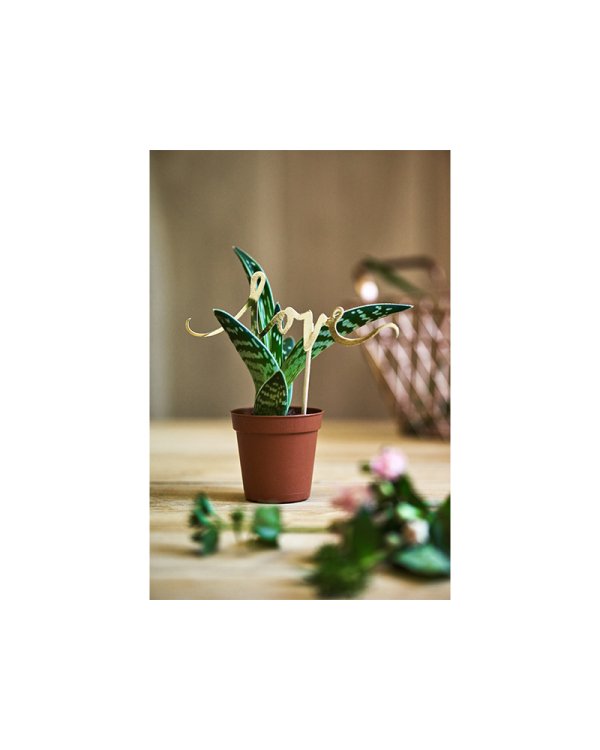 Cake topper Love, gold, 17cm